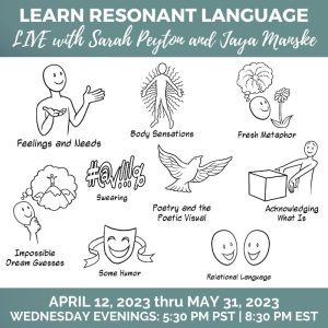 Resonant Language LIVE with Sarah Peyton and Jaya Manske (Spring 2023)